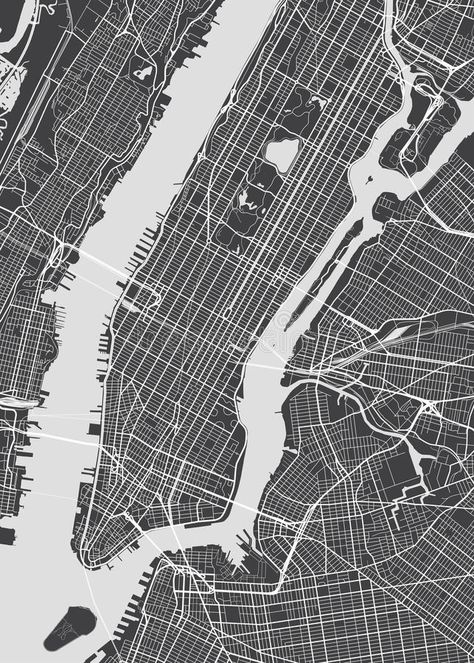 Vector detailed map New York. View from above #Sponsored , #ad, #SPONSORED, #detailed, #York, #map, #Vector Graphic Map, Nyc Subway Map, Nyc Map, New York Graphic, City Plan, New York City Map, Map Artwork, Map Globe, Map Of New York