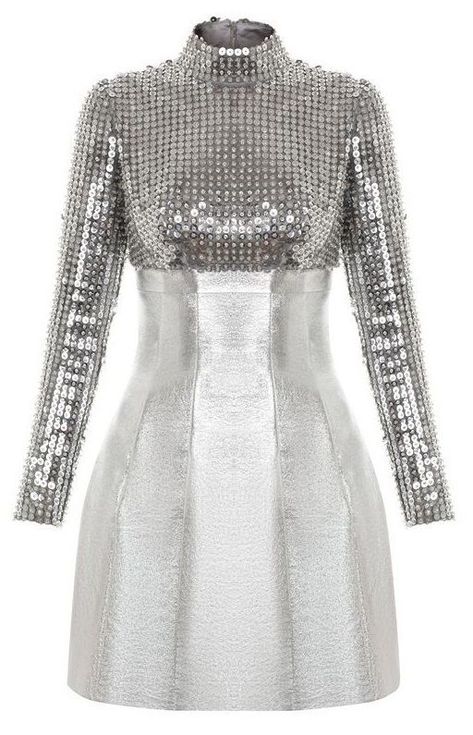 White Embellished Dress, High Neck White Dress, Cloth Pieces, High Neckline Dress, Dress Reference, Dress Moda Operandi, Embellished Mini Dress, Mexican Fashion, Dress High Neck