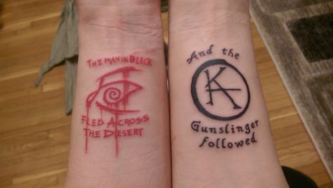 The Dark Tower Tattoo, Stephen King Tattoo Ideas, Dark Tower Tattoo, Stephen King Tattoos, Tower Tattoo, First Tattoos, King Tattoo, Themed Tattoos, Tattoo Time