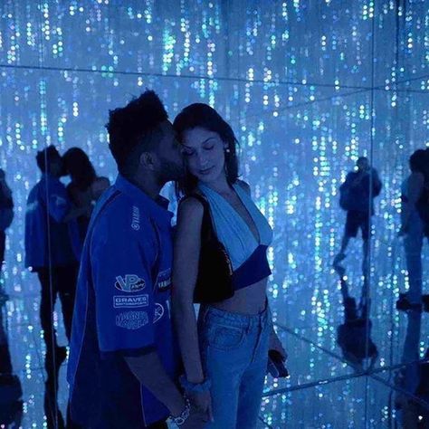 The Weeknd Blue, Playlists Aesthetic, Bella Hadid Birthday, The Weeknd Birthday, Abel And Bella, Kinds Of Kisses, Happy Birthday Angel, Starboy The Weeknd, Room Collage