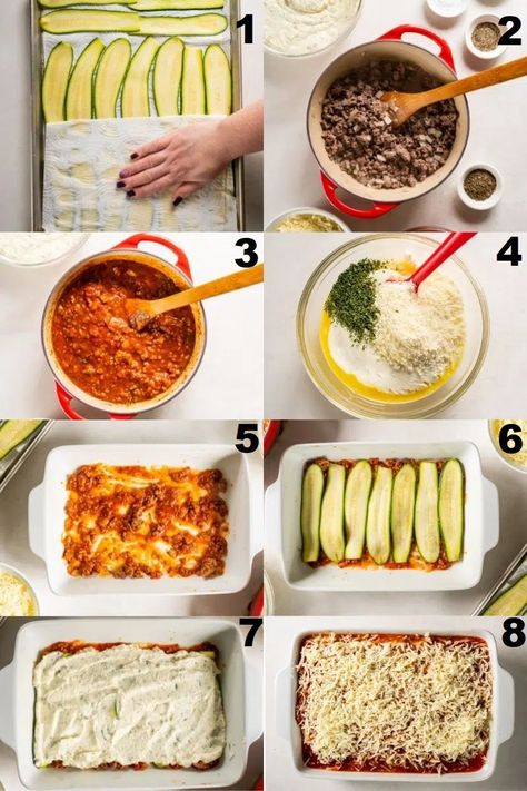 Keto Zucchini Lasagna, Paleo Lasagna, Healthy Lasagna Recipes, Dukan Recipes, Zucchini Recipes Healthy, Keto Zucchini, Banting Recipes, Beef Lasagna, Keto Lasagna