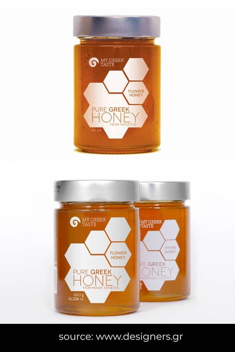 My Greek Honey Label Design Honey Product Design, Logo Honey, Honey Branding, Honey Packaging Design, Honey Logo Ideas, Honey Labels, Honey Branding Design, Honey Label Design Ideas, Honey Label Design Creative