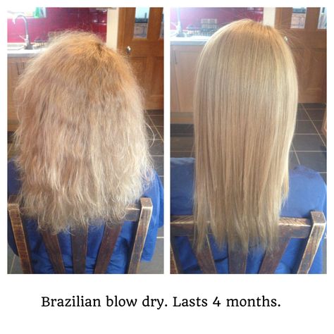 Brazilian blow dry, before and after Brazilian Blow Dry, Wash And Blow Dry, Blow Dry, Long Hair Styles, Hair Styles, Hair, Beauty