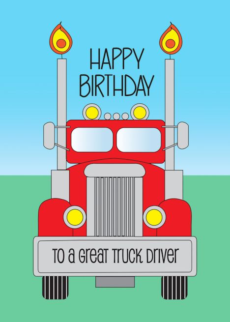 Happy Birthday Truck Driver, Happy Birthday Truck, Happy Birthday Husband Funny, Birthday Funnies, Truck Cards, Cake For Husband, Happy Birthday Husband, Birthday Wishes Flowers, Happy 30th Birthday