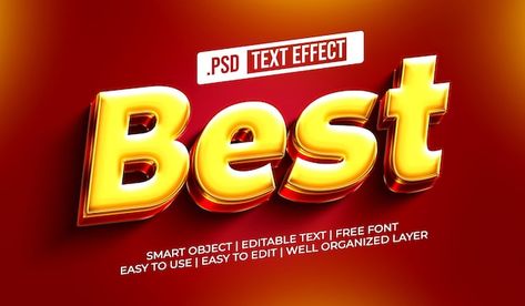 Best Text, 3d Photoshop, Photoshop Tutorial Graphics, Free Logo Mockup, Photoshop Digital Background, Photoshop Text, Creative Photoshop, 3d Text Effect, Downloadable Resume Template