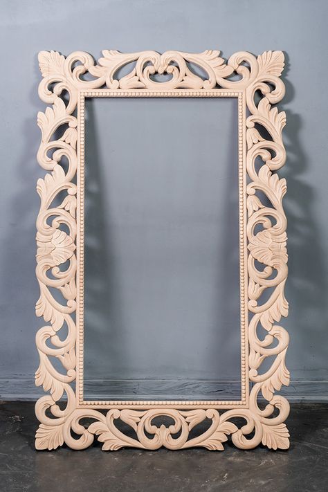 Styrofoam Art, Dining Room Furniture Design, Hand Carved Furniture, Picture Mirror, Wood Carving Furniture, Wooden Front Door Design, Wooden Mirror Frame, Modern Cupboard Design, Wooden Main Door Design