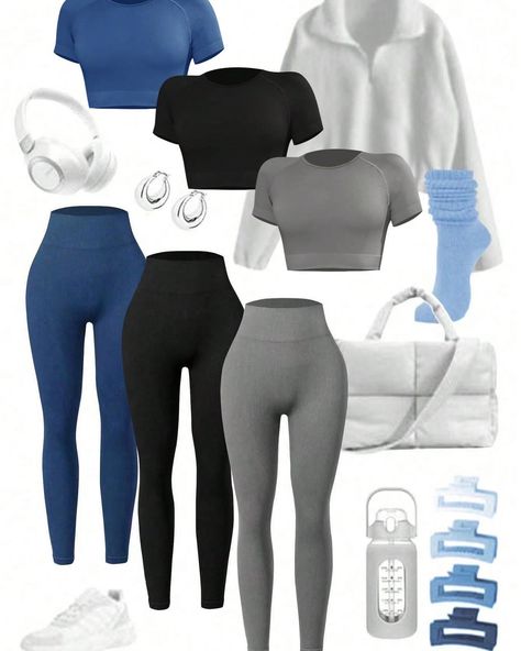 ✨Pre-order only, S(8) - L(12/14)✨ Cute Gym Sets, Outfits Para Gym, Feminine Fitness, Sport Set Women, Gym Outfit Women, Stylish Gym Outfits, Best Yoga Clothes, Gymwear Outfits, Plain Leggings