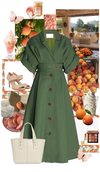 Abundance Outfit | ShopLook Peach Butterfly, Green Outfits, Shoplook Outfits, Weekend Brunch, Green Outfit, Summer Solstice, Create Outfits, Outfit Maker, Outfit Shoplook