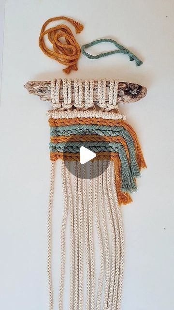 Punch Needle For Beginners ☆ Fiber Arts | Macraweaving wall hanging! Combining macrame and soumak on this cute wall hanging!  Materials used: 1.Natural Driftwood 2. 5mm premium kn... | Instagram Driftwood Macrame, Macrame Wall Hanging Tutorial, Fiber Arts, Cotton Rope, Punch Needle, Macrame Wall, Macrame Wall Hanging, The Knot, Content Creator