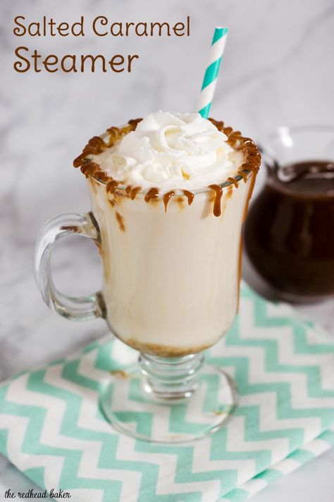 Frother Recipes, Warm Drinks Recipes, Homemade Salted Caramel, Caramel Recipe, Steamed Milk, Hot Drinks Recipes, Kids Milk, Starbucks Caramel, Steamer Recipes