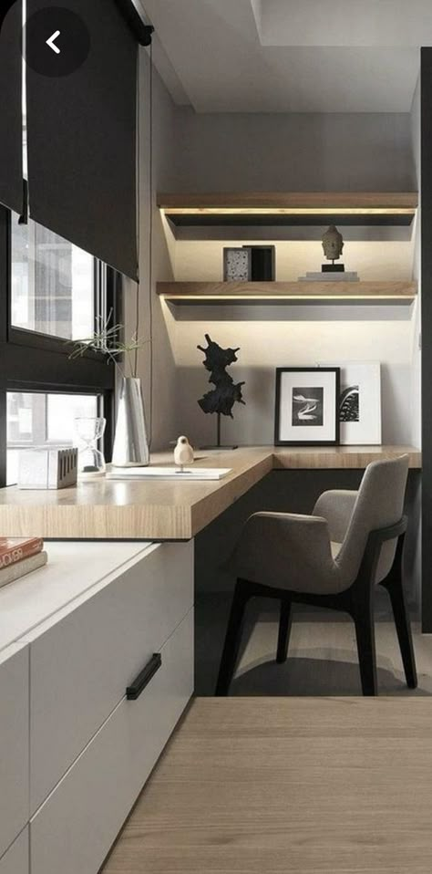 Modern Home Offices, Study Room Design, Small Home Offices, Modern Home Office, Home Office Setup, Office Interior Design, Home Room Design, Apartment Interior, Home Office Design