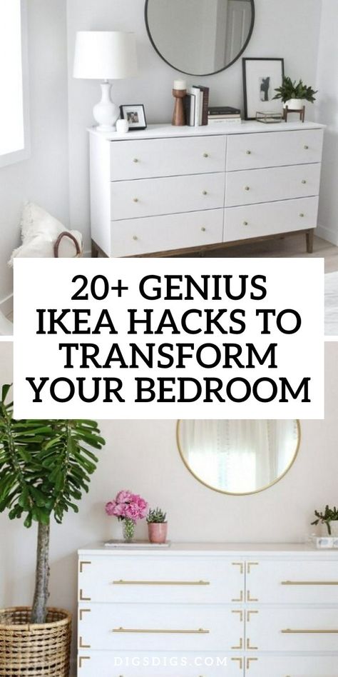 Transform your bedroom with simple IKEA hacks. Create custom storage units stylish vanities cozy benches and modern lighting. These easy DIY upgrades turn ordinary IKEA pieces into functional stylish bedroom decor adding charm and organization to your space. Ikea Inspirations, Ikea Pieces, Stylish Bedroom Decor, Ikea Inspiration, Custom Storage, Storage Units, Stylish Bedroom, Ikea Furniture, Ikea Hacks