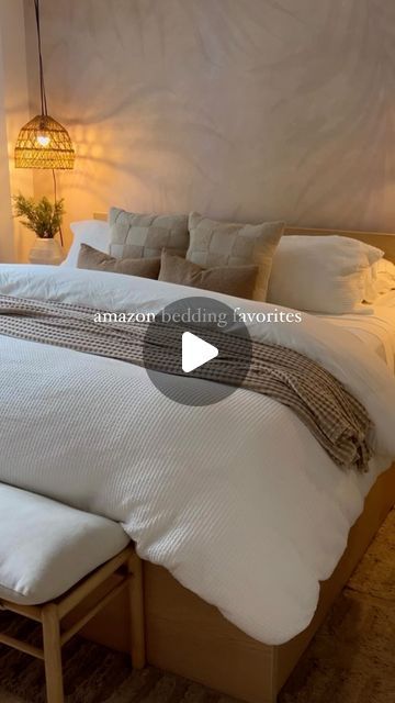 Chelsea Alysa | Home & Lifestyle | Miami, Fl on Instagram: "Comment SHOP for links to my @amazon bedding favorites! Lots is on sale!! ☁️

Bamboo sheets @gokotta.us 
Down comforter @apsmileduvet 
Duvet cover and throw blanket @bedsurehome 
Pillow covers @amazon @doublestitchhome 

▫️follow @groundedinneutral for more cozy home content 
▫️shop my feed on LTK & Amazon Storefront - links are in my bio! 
 #neutralbedroom #bedroomdecor #bedding #makethebed #cozyhome #cozyvibes #neutralhomedecor ⁣⁣⁣
#presidentsdaysale #presidentsdaysales #sale 

 neutral home decor, bedroom styling, cozy home, hygge, bedding, sheets, duvet, bed styling" Hygge Bedding, Pillow Covers Amazon, Duvet Bed, Amazon Bedding, Bedroom Styling, Small Apartment Interior, Future Room, Bedding Sheets, Bamboo Sheets