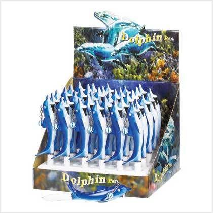 Pens dolphin figurine forms an easy-grip "handle" for a ball-point tip x 36  $54.49 Dolphin Party, Incense Oil, Blue Dolphin, Ocean Gifts, Pointed Pen, Favor Ideas, Writing Instruments, Halloween Decoration, Blue Ink