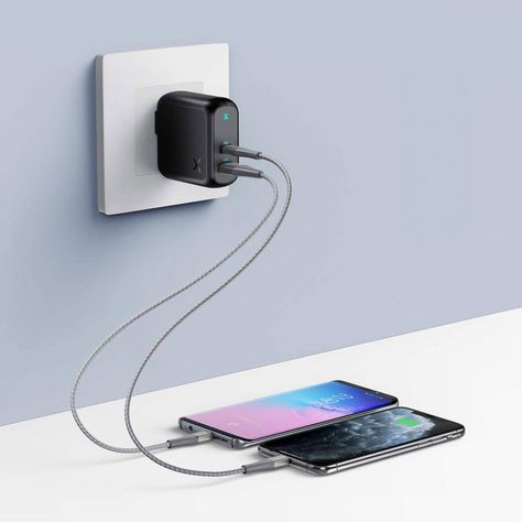 This Wall Charger Has Just 2 USB Ports, But It Packs A Mighty 36W Product Render, New Technology Gadgets, Product Shoot, The Duo, 3d Product, Technology Gadgets, Usb Charger, Wall Charger, Compact Design