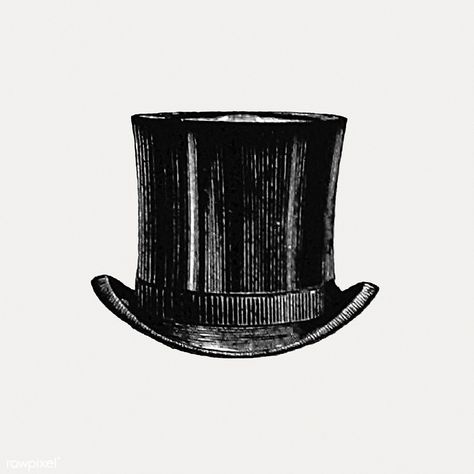 Vintage top hat illustration | Free download under CC Attrib… | Flickr Top Hat Drawing, Crown Illustration, Hat Illustration, Hat Vector, The British Library, Vintage Icons, Vintage European, British Library, European Vintage