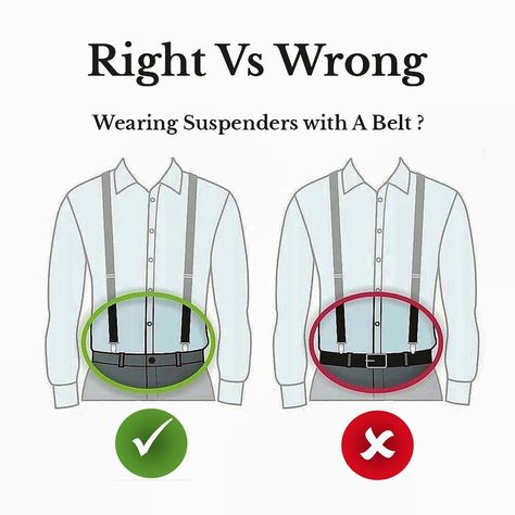 Should you wear a belt with suspenders ? How To Wear Suspenders, Suspenders Men Fashion, Real Men Real Style, Right And Wrong, Mode Tips, Big Men Fashion, Suspenders Men, Mens Style Guide, Real Men