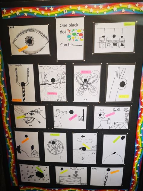 One Black Dot Can Be Art, Ks1 Art Projects, One Black Dot Can Be, Art Ks2, Group Art Projects, First Grade Art, Artist Project, Group Art, Elementary Art Projects