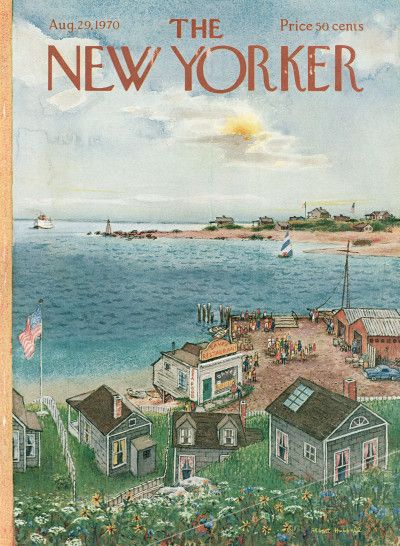 Albert Hubbell - 29 August 1970 The New Yorker Magazine, New Yorker Magazine, 동화 삽화, New Yorker Covers, Journal Vintage, Old Magazines, Illustration Vintage, Art Et Illustration, Vintage Magazines