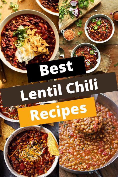 TOP 14 LENTIL CHILI RECIPES FOR FLAVOR Ground Beef In Crockpot, Turkey Lentil Chili, Eggplant Chili, Lentil Chili Recipe, Best Baklava Recipe, Veal Saltimbocca, Saltimbocca Recipe, Boiled Egg Recipes, Hard Boiled Egg Recipes