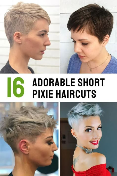 Discover 16 adorable short pixie haircuts that mix charm and ease. From textured layers to sleek styles, these pixies are perfect for a low-maintenance yet stylish look! #PixieCut #ShortHairInspo #AdorablePixie #PixieHaircuts #ChicShortHair #PixieCutGoals Pixie Haircut Super Short, Pixie Haircut From The Back, No Part Pixie Short Hairstyles, Short Funky Hairstyles For Thick Hair, Short Thick Pixie Haircuts, Womens Short Pixie Haircut, Very Short Hair Styles Easy, Texturized Pixie Haircut, Pixie Haircut 2025