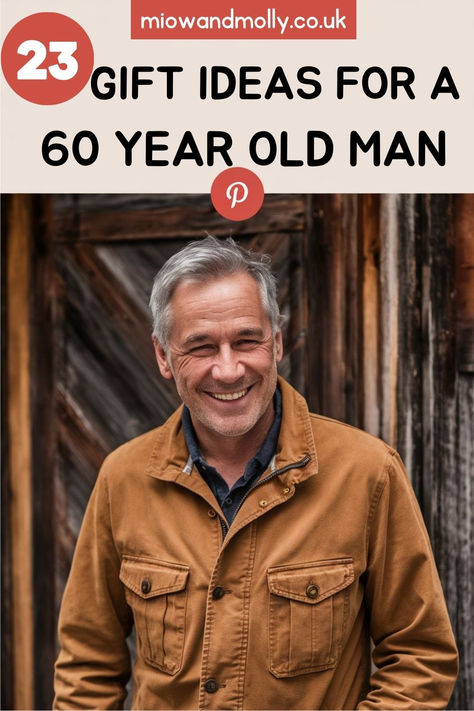 a 60 year old man happy with his gift Gifts For 60 Year Old, 60 Bday Gift Ideas, Gifts For 65 Year Old Man, Ideas For 60th Birthday Party For Men, 60 Birthday Ideas For Men, Gifts For 60 Year Old Man, Men 60th Birthday Ideas, 60 Birthday Gift Ideas For Men, 60th Birthday Ideas For Husband