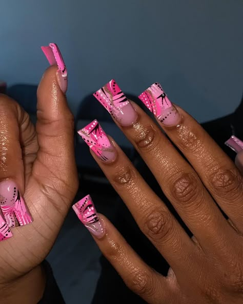 Libra Nails Ideas, Short Duck Nails Spring, Y2k Short Junk Nails, Duckies Nails, Nail Designs Y2k, Duck Nail Designs, Nails Practice, Designs Y2k, Pink Nails Acrylic