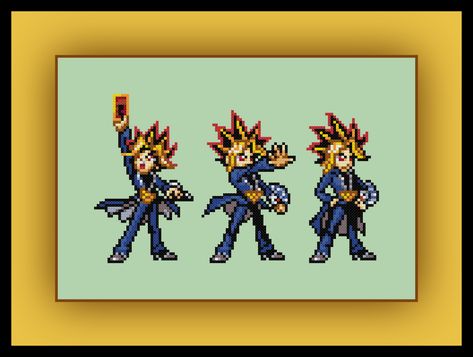 Yami Yugi, Pixel Art Templates, Yugioh Cards, Pixel Art Pattern, Perler Bead Patterns, Yu Gi Oh, Perler Bead, Bead Patterns, Pokemon Art