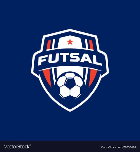 Logo Club Futsal, Futsal Logo, Logo Futsal, Football Logo Design, Soccer Drawing, Logo Club, Futsal Football, Logo Gaming, Logo Football