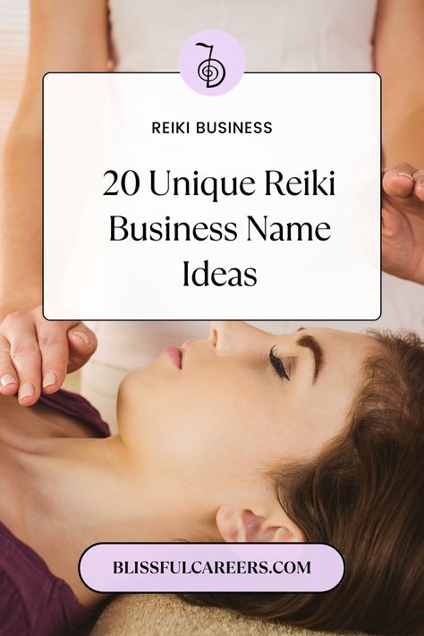 20 Unique ideas for reiki business names. Discover the art of crafting calming and inviting Reiki business names for your Reiki practice. Dive into a world where words evoke serenity, balance, and healing. My guide offers 20 Reiki business name ideas and their emotional resonance, helping you attract your ideal customer for your reiki energy healing business

#reikibusinessnames #reikibusinessname #reikibusinessnameideas #reikibranding #reikibusiness #reikibusinessguide #reikibusinesstemplates Reiki Healing Room Ideas, Therapy Practice Name Ideas, Reiki Business Names, Reiki Aesthetic, Reiki Business Ideas, Reiki Room Decor, Reiki Business Cards Ideas, Tarot Reading Business, Healing Room Ideas