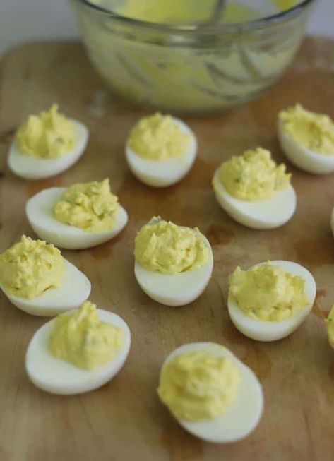 Easy, Classic Southern Deviled Eggs are devilishly delicious with mayonnaise, mustard, and dill pickles. And, they are a classic for good reason, everyone loves them! This is the best deviled eggs recipe I have found and if you are feeling devilish, give them a try! #deviledeggs, #deviledeggsrecipes Deviled Eggs With Dill, Southern Deviled Eggs Recipe, Best Deviled Eggs Recipe, Deviled Eggs With Relish, The Best Deviled Eggs, Easy Peel Eggs, Devil Eggs, Southern Deviled Eggs, Deviled Eggs Recipe Classic