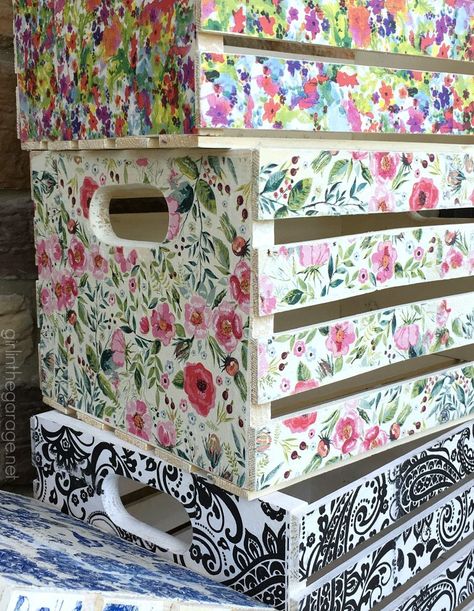 Kids Woodworking Projects, Crate Crafts, Diy Decoupage, Mod Podge Crafts, Decoupage Wood, Decoupage Ideas, Napkin Decoupage, Decoupage Diy, Woodworking Projects For Kids