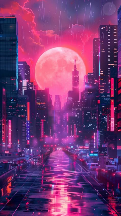 Cyberpunk Anime Background, Cyberpunk Wallpaper Iphone, Gaming Poster Design, Light Cyberpunk, Cyberpunk Night City, Hip Hop Background, Abandoned Mall, Cyberpunk Cities, Neon Landscape