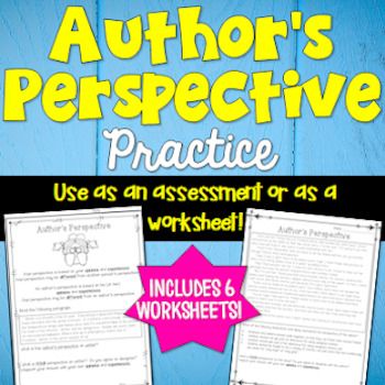 Author's Perspective Worksheet Packet- includes 6 practice worksheets! Perspective Worksheet, Idioms Activities, Genre Activities, Authors Perspective, Authors Point Of View, Short Passage, Nonfiction Text Features, 6th Grade Reading, Authors Purpose