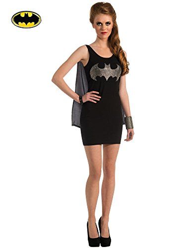 Rubie's DC Comics Justice League Superhero Style Adult Dress with Cape Rhinestone Batgirl, Black, Medium Costume Best Halloween Costumes & Dresses USA Batgirl Halloween Costume, Batgirl Costume, Superhero Fashion, Black Halloween Dress, Tight Fitted Dresses, I Am Batman, Dress Halloween Costume, Adult Halloween Costumes, Super Hero Costumes