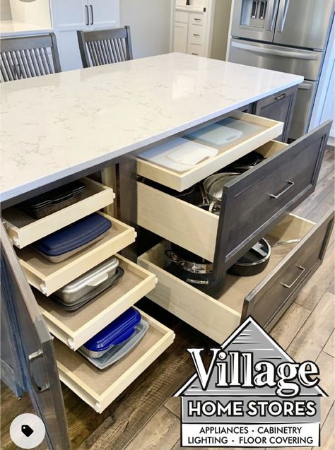 Kitchen Island Storage Ideas, Kitchen Island With Drawers, Island Storage, Kitchen Island Storage, Stove Kitchen, Kitchen Island Cabinets, Kitchen Ideas Dark Cabinets, Kitchen Ideas Dark, Diy Kitchen Renovation