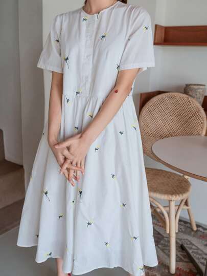 Short Embroidered Dress, Summer Cotton Frocks For Women, White Cotton Frocks For Women, Stylish Short Dresses Summer Outfits, Summer Frocks For Women, Cotton Frocks For Women Summer Dresses, White Frocks For Women, Cotton Frocks For Women, Summer Cotton Dresses