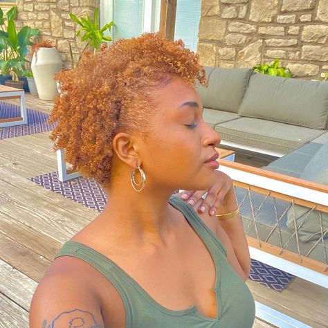 Honey blonde, auburn natural 4c hair Copper And Honey Blonde Hair On Black Women, Honey Blonde Short Natural Hair, Honey Blonde Twa Natural Hair, Honey Blonde 4c Hair, Honey Brown 4c Hair, Blonde 4c Hair, Honey Blonde Short Hair, Honey Blonde Pixie Cut, Honey Blonde Natural Hair