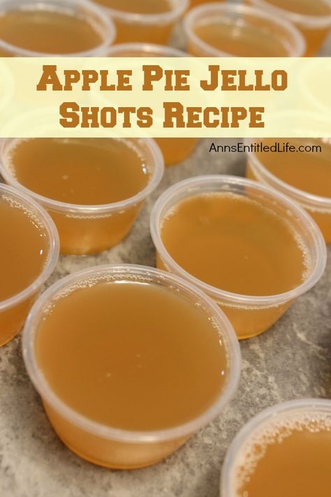 Apple Pie Jello Shots, Best Jello Shots, Jello Shots Recipe, Jello Pudding Shots, Halloween Jello Shots, Halloween Jello, Dessert Shots, Pudding Shots, Jello Shot Recipes