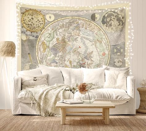 BeyondVintageShopCo - Etsy Zodiac Tapestry, Constellation Tapestry, Above Bed Wall Decor, Map Tapestry, Bed Wall Decor, Vintage Zodiac, Medieval Tapestry, Dorm Wall Decor, House Dream