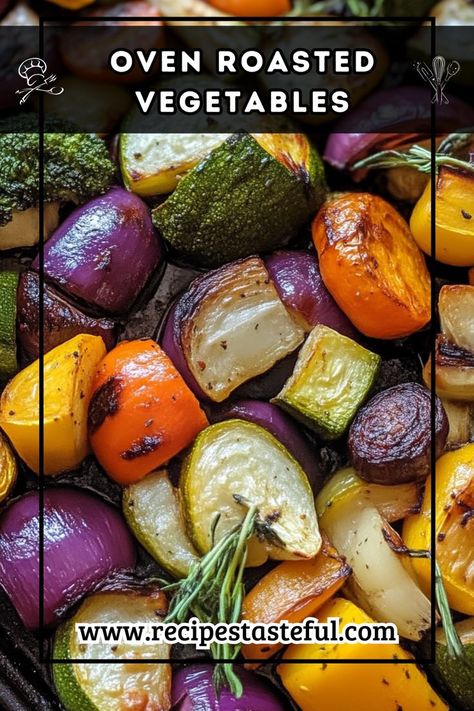 A colorful medley of oven-roasted vegetables, perfectly seasoned and caramelized for a delicious side dish. Easy to prepare and packed with flavor, this recipe is perfect for any meal! Vegetable Medley Recipes, Vegetables In The Oven, Side Dish Easy, Roasted Vegetables Recipe, Roasted Vegetable Medley, Roasting Vegetables, Oven Vegetables, Roasted Vegetables Oven, Roasted Vegetable Recipes