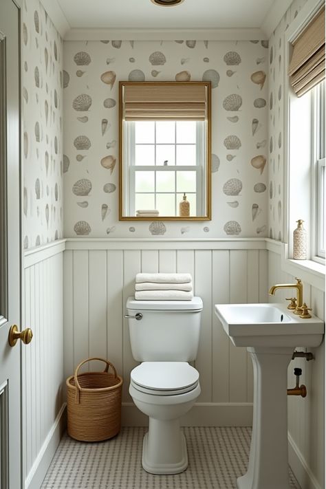 Beadboard bathroom walls