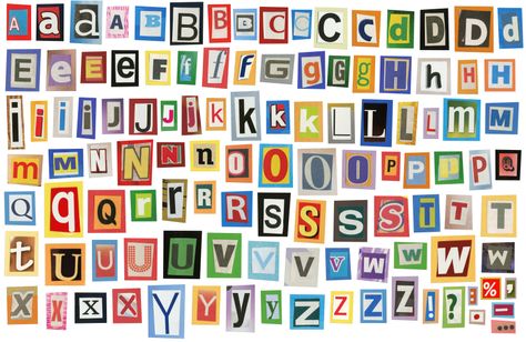 A variety of free fonts are available for use in your print marketing campaigns that are beautifully designed and don’t cost a dime to use commercially. Collage Alphabet, Letras Cool, Newspaper Letters, Font Love, Alfabet Font, Letter Collage, Movie Journal, Colorful Alphabet, Magazine Clippings