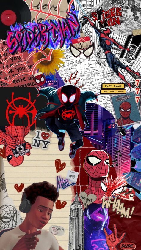 #spiderman #marvel #peterparker #milesmorales Cute Spiderman Wallpaper, Miles Morales Collage, Miles Morales Lockscreen, Spiderman Miles Morales Wallpaper, Spiderman Lockscreen, Spiderman Verse, Spiderman Miles Morales, Spiderman Spiderverse, Marvel Wallpaper Hd