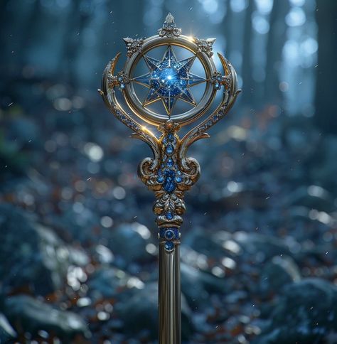 Fantasy Scepter, Magical Scepter, Scepter Magic, Moon Staff, Dream Future, Character Board, Star Magic, Fancy Jewellery, Art References