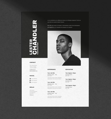 Layout Cv, Indesign Free, Cv Original, It Cv, Cv Inspiration, Photoshop Program, Logos Retro, Creative Cv, Cv Resume Template