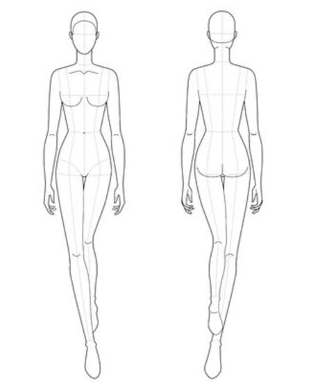 Figure Drawing Reference Back View, Manaquin Body Drawing Fashion, Fashion Figure Templates Front And Back, Fashion Design Silhouette, Fashion Sketch Template, Photo Mannequin, Silhouette Mode, Illustration Poses, Fashion Figure Templates