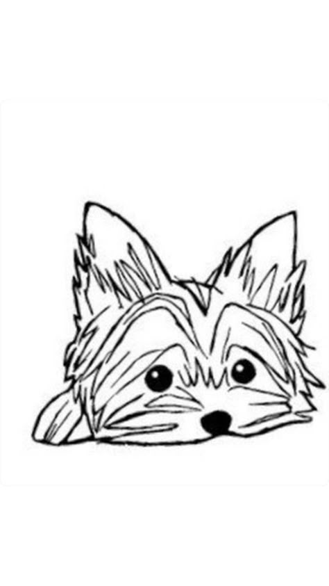 Yorkie Doodle Drawing, Chorkie Tattoo, Yorkie Line Tattoo, Silky Terrier Tattoo, Havanese Tattoo Ideas, Yorkie Cartoon Drawing, Yorkie Silhouette Tattoo, Yorkie Line Drawing, Yorkie Drawing Simple