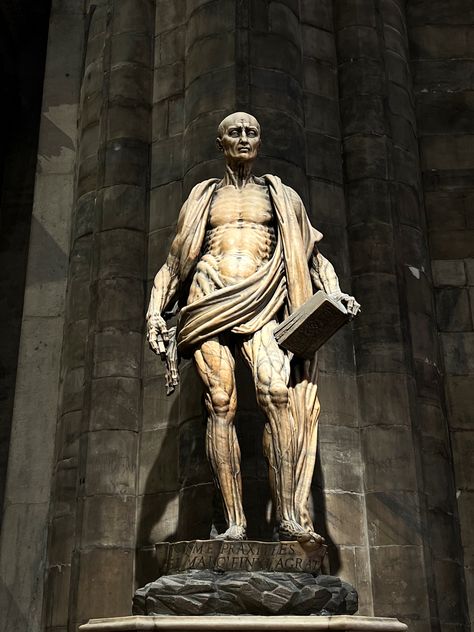 Italian sculpture italian sculpture aesthetic italian sculpture renaissance italian sculpture wallpaper italian sculpture art italian sculpture renaissance statues Saint Bartholomew, Sculpture Aesthetic, St Bartholomew, Duomo Milan, Milan Duomo, Italian Sculpture, San Bartolome, Italian Lakes, Human Anatomy And Physiology