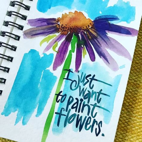 Joanne Sharpe Art, Flower Doodling, Joanne Sharpe, Expressive Watercolor, Making Paint, Collage Fodder, Hand Calligraphy, Paint Flowers, Art Doodles